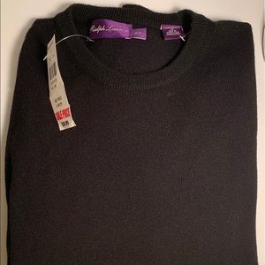 BRAND NEW Ralph Lauren Black Cashmere Sweater